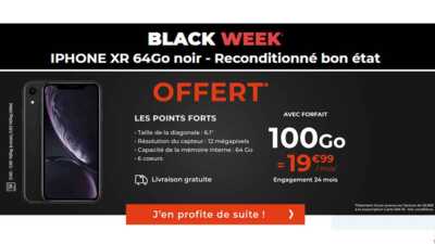 Spécial Black Friday : Un iPhone Xr reconditionné offert avec ce forfait mobile 100Go en promo !