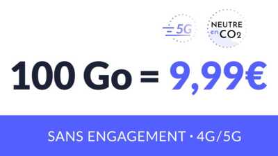 Succombez à une offre exceptionnelle : un forfait mobile flexible 100 Go à 9,99€
