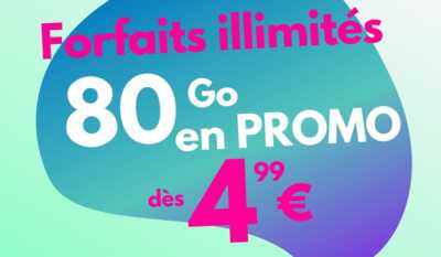 TOP 4 des forfaits illimités 80Go dès 4,99€ !????