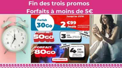 Tic tac...les promos forfaits mobiles dès 2.99€ par mois à saisir avant minuit