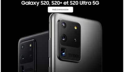 visuel des capteurs galaxy s20 ultra