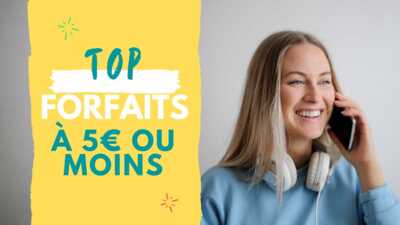 Trois forfaits pas chers à 5€ chez Free Mobile, B&You et Auchan Télécom !