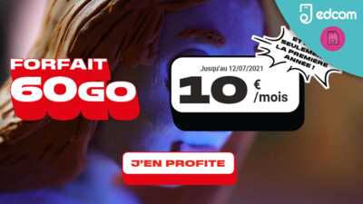 Un forfait NRJ 60Go à 10€, un prix fixe et c'est jusqu'à ce soir !
