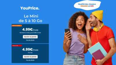 Un forfait illimité à seulement 4.99€ par mois sur le réseau Orange ou SFR, ça vous tente ?