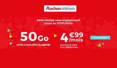 Un nouveau forfait illimité en promo chez Auchan pour 2020 !