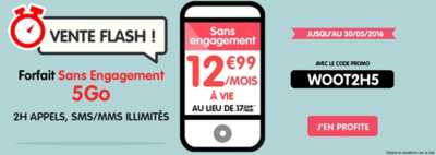 Vente Flash sur 3 jours : NRJ Mobile brade son forfait 2H + 5Go à vie ! 