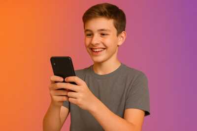 ado utilise son smartphone