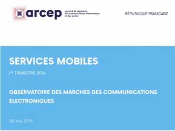 Marché des communications mobiles : Vers la fin de la croissance mais le sans engagement qui progresse...