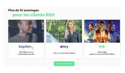 Plus de 10 avantages chez de nombreuses enseignes pour les clients RED !