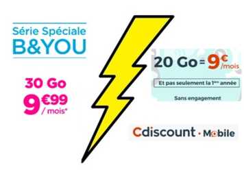 Qui de B&You ou Cdiscount Mobile propose le meilleur forfait en promo aujourd'hui ?