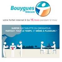 Surfez partout à la vitesse de la 4G avec 6Go pour 1€ par mois chez Bouygues Telecom