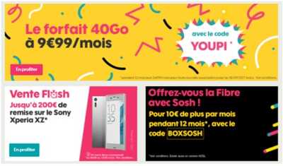 Les bons plans mobiles SOSH : Les smartphones 4G à partir de 67€