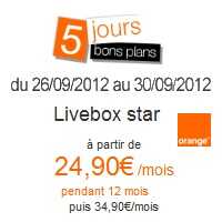 Orange Internet : vente flash sur les offres Livebox Star