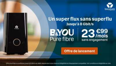 Offre B&You Pure Fibre à 23,99 €/mois