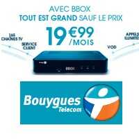 Bon plan Internet Bouygues Telecom : La Bbox Sensation  en promo à 19.99€ pendant 12 mois !