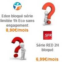Comparez le forfait mobile bloqué sans engagement de Red et Bouygues Telecom