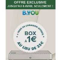 La box à 1€ avec l’offre Dualplay Internet et appels illimités chez B&You ! 