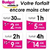 Baisse de prix sur les forfaits classiques Budget Mobile