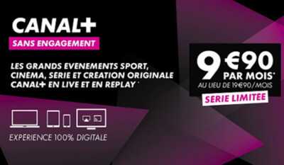Vente privée : Canal+ sans engagement à 9.90 euros sur le site Veepee jusqu'au 30 mai 2019