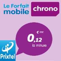 Petit coup d'oeil sur le forfait mobile Chrono de Prixtel