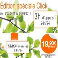 Gros plan sur l'édition spéciale forfait click chez Orange