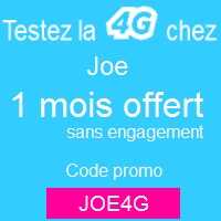 Tester la 4G gratuitement chez Joe Mobile jusqu’au 18 Avril prochain !
