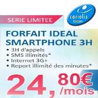 Coriolis : Des baisses de tarifs et l’idéal Smartphone 3h au prix du 2h !