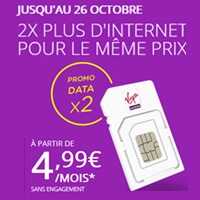 Virgin Mobile : Opération 2 fois plus d’internet pour le même prix sur tous les forfaits mobiles !
