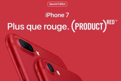 Apple lance un iPhone 7 rouge et un iPhone SE 32Go et 128Go