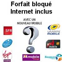 Comparez les forfaits bloqués avec internet et achat de mobile !
