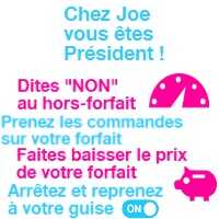 Joe Mobile : Des forfaits bloqués et personnalisables à partir de 5€ !