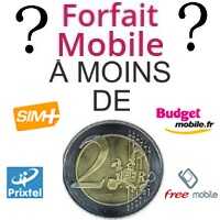 Quel forfait mobile choisir à moins de 2euros ?