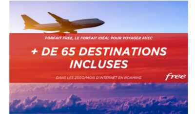 Forfait Free Mobile : 9 nouvelles destinations comprises dans les 25Go de data en roaming
