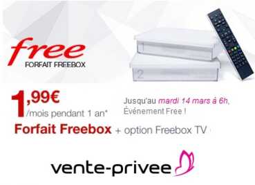 Vente privée Free : la Freebox Crystal au prix cassé de 1.99 euros jusqu'au mardi 14 mars 06h