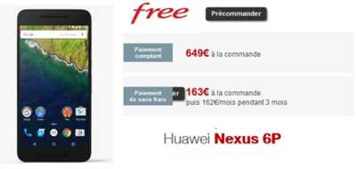 Le Google Nexus 6P débarque chez Free Mobile à partir de 163€ à la commande !
