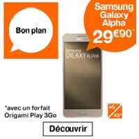 Vente flash Orange : 70€ de remise immédiate pour l'achat du Galaxy Alpha !