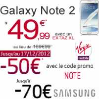 Bon plan de Noël : le Galaxy Note 2 en promotion chez Virgin Mobile