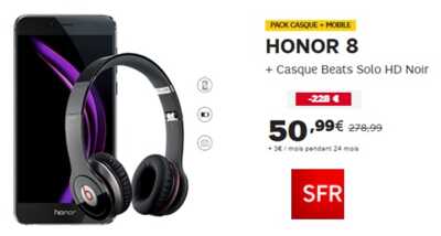Honor 8, Huawei Mate 9, P9 Lite et Huawei Nova en vente flash chez SFR 