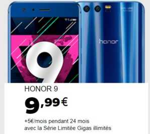 Nouveauté SFR ! Le Honor 9 débarque à partir de 9.99 euros