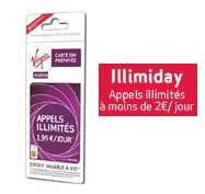 L'illimité à la carte avec la carte prépayée Illimiday de Virgin Mobile