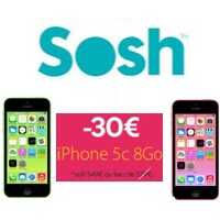 L’iPhone 5C en promo avec un forfait sans engagement chez Sosh jusqu’au 26 Mars !