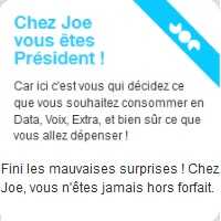 Personnalisez votre forfait mobile « SMS et MMS, Voix, Internet » chez Joe