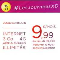 Les journées XD Virgin Mobile : Le forfait illimité 3Go à 9.99€ en promo