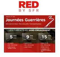 Moins de 24h pour profiter des offres guerrières à prix cassés chez RED BY SFR
