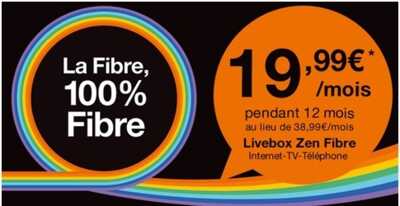 Dernier Week-end pour profiter d'une livebox Fibre à moins de 20 euros chez Orange
