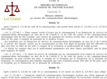 Loi chatel et résiliation mobile