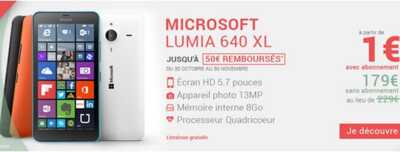 Le Lumia 640 XL en promo chez Coriolis !