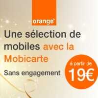 Mobile de dépannage optez pour un pack mobicarte à 19€ d'Orange