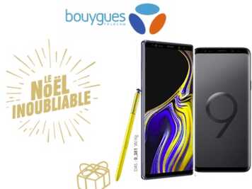 ????Noël : les Samsung S9+ et Galaxy Note 9 à prix réduits chez Bouygues Telecom 