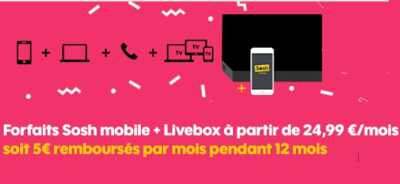 Votre pack livebox + forfait mobile en promo chez Sosh !